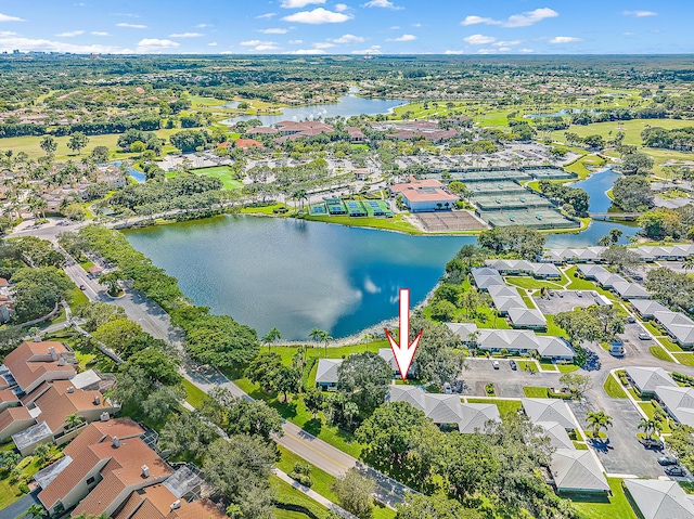 114 Club Dr, Palm Beach Gardens, FL 33418 - aerial view featuring a water view