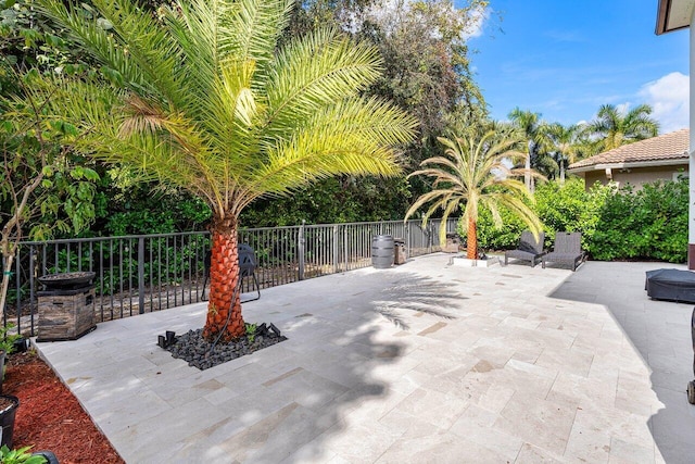 view of patio with fence