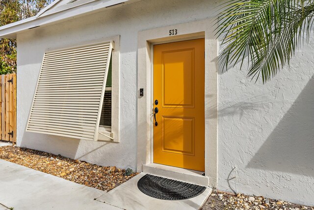 view of doorway to property