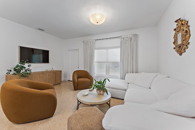 513 E Whitney Dr, Jupiter, FL 33458 - living area with dark speckled floor