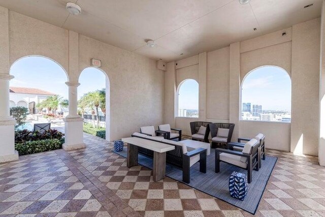 view of patio with outdoor lounge area