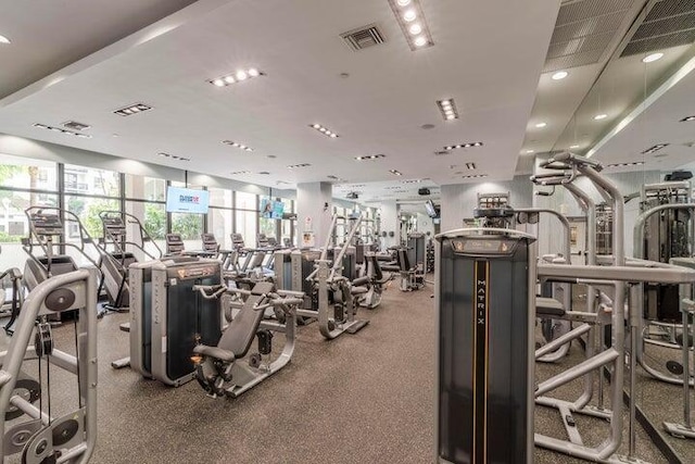 view of workout area