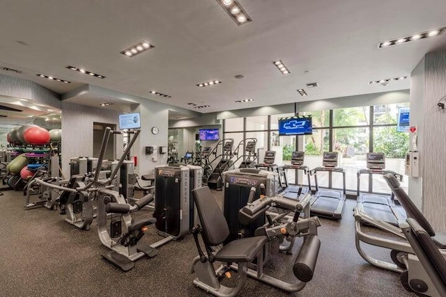 view of workout area