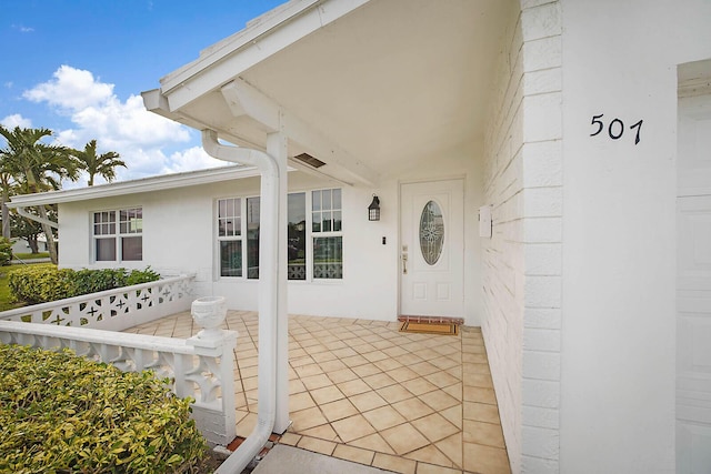 view of doorway to property