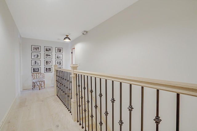 hall featuring light hardwood / wood-style flooring