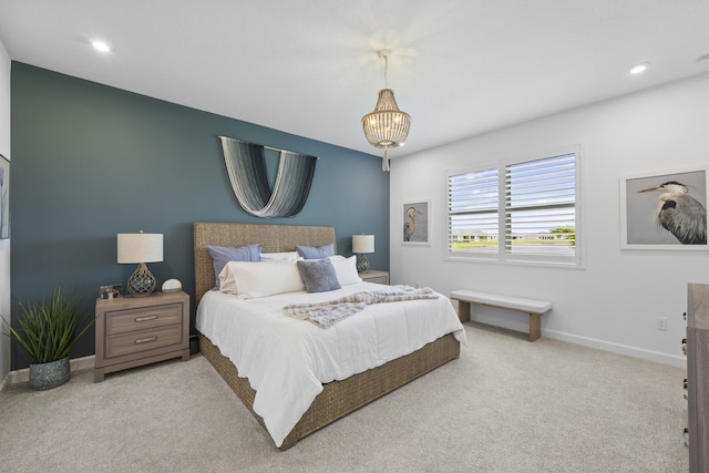 view of carpeted bedroom