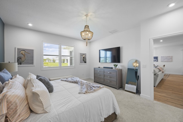 view of carpeted bedroom