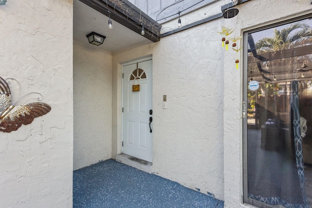 view of doorway to property