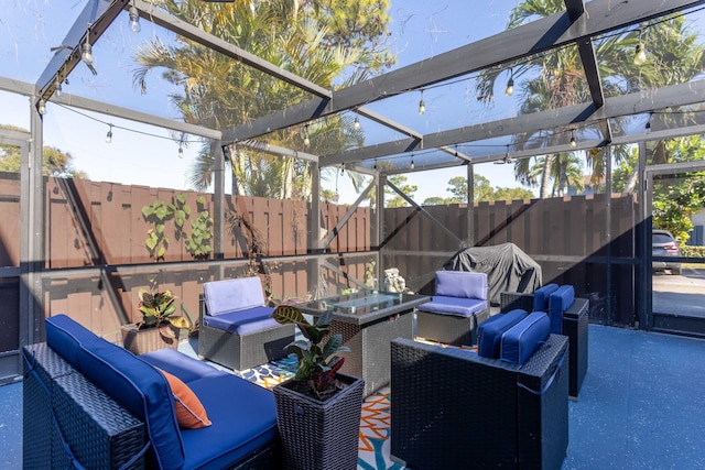 view of sunroom