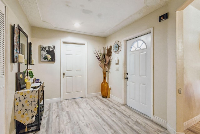 foyer featuring light hardwood / wood-style floors