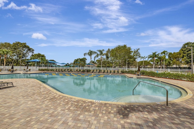 view of pool with a patio area