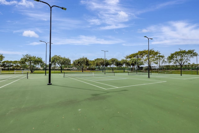 view of tennis court