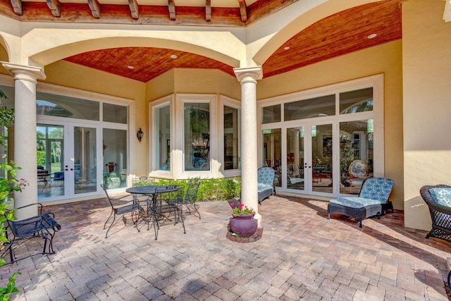 view of patio / terrace with french doors