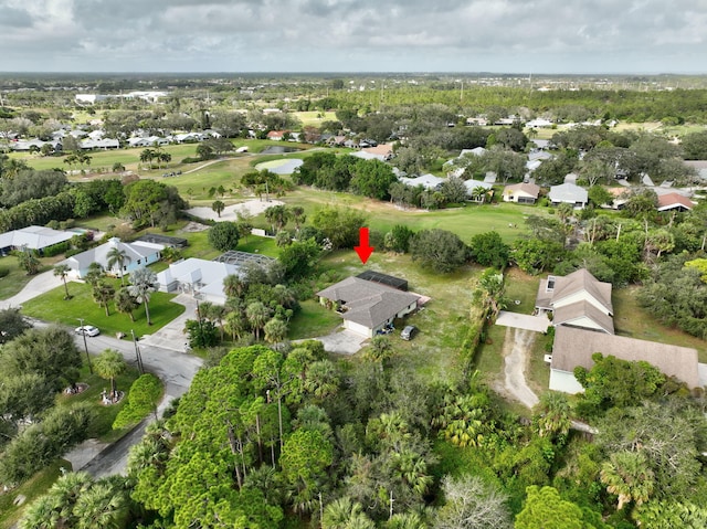 drone / aerial view with a residential view
