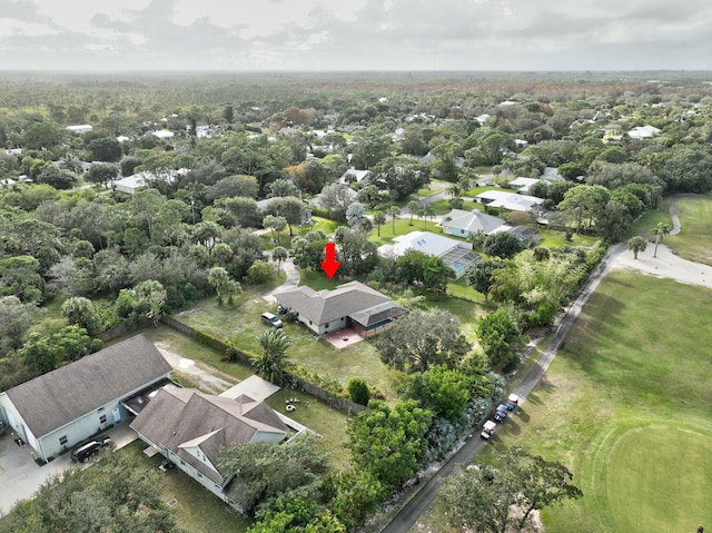 drone / aerial view with a residential view