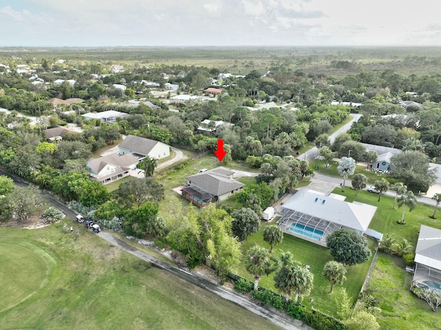 aerial view featuring a residential view
