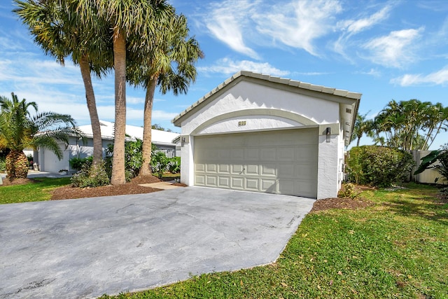 exterior space with a lawn