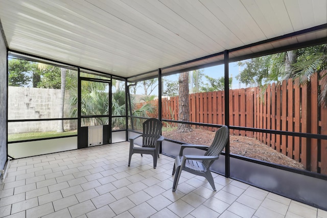 view of sunroom