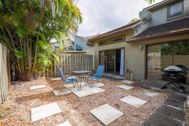 view of patio with grilling area