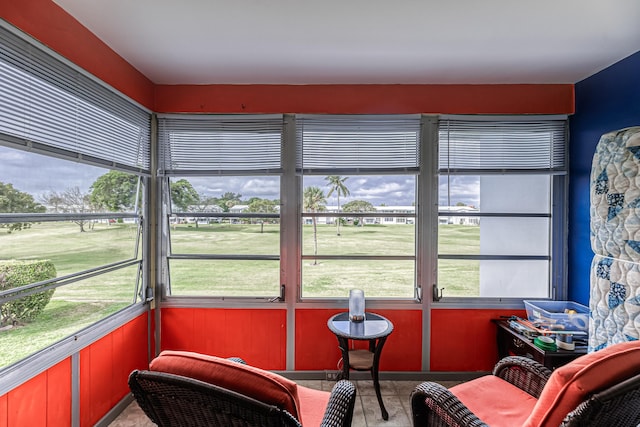 view of sunroom