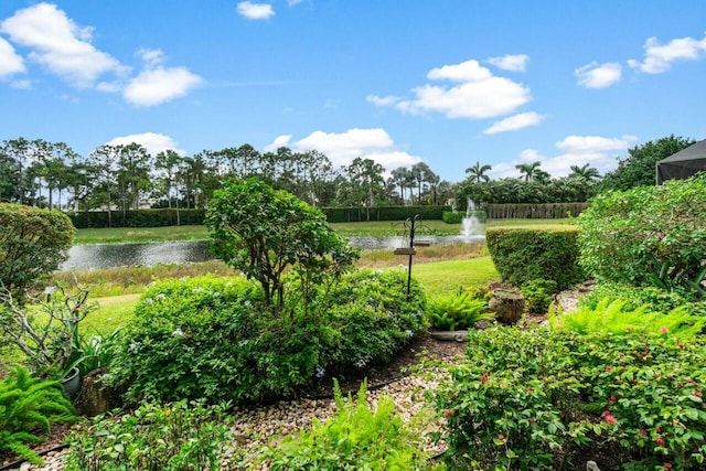 view of water feature