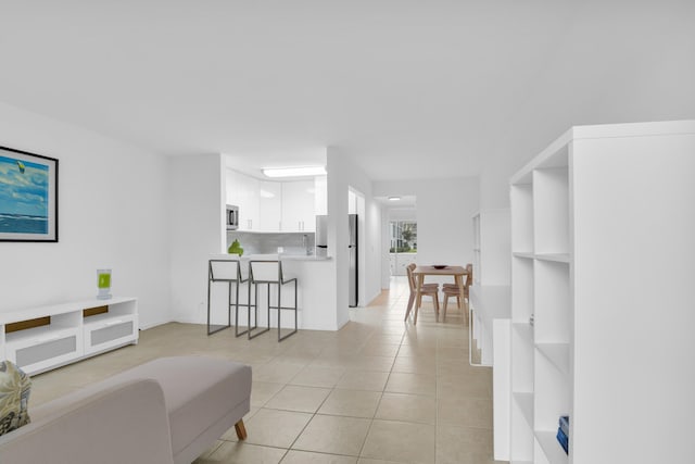 view of tiled living room