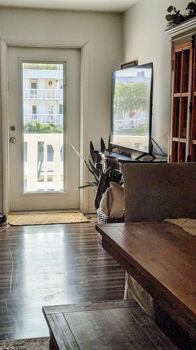 interior space featuring wood finished floors