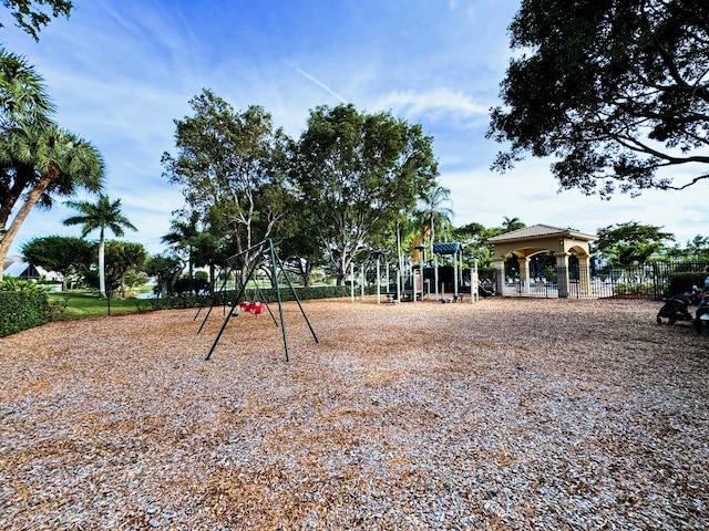 exterior space featuring a playground