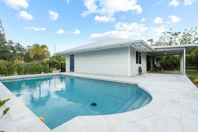 view of pool with a patio area