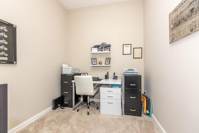 view of carpeted office