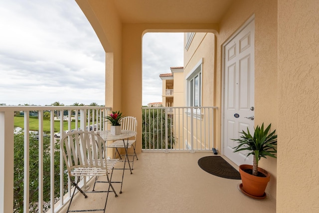 view of balcony