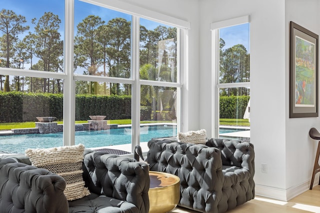 view of sunroom