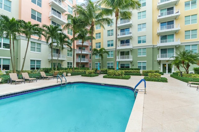 view of pool with a patio