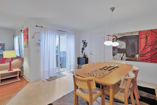 view of dining area