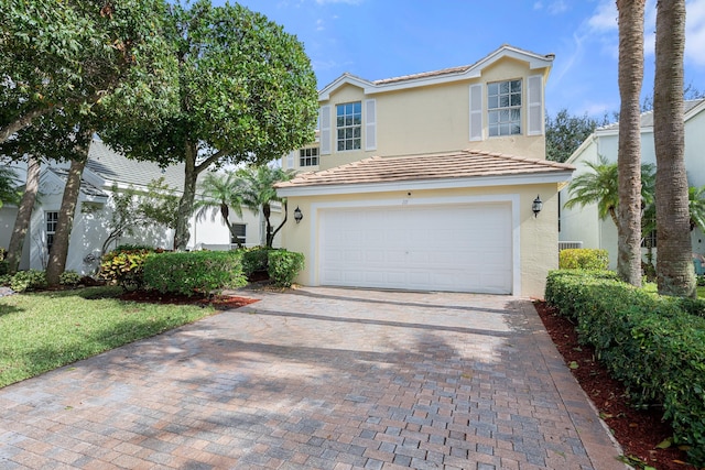 front facade with a garage