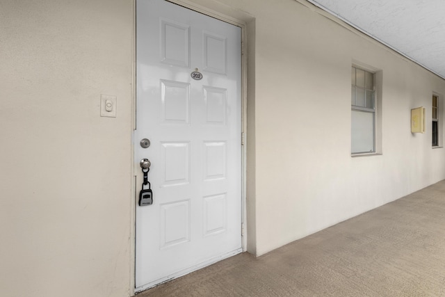 view of doorway to property