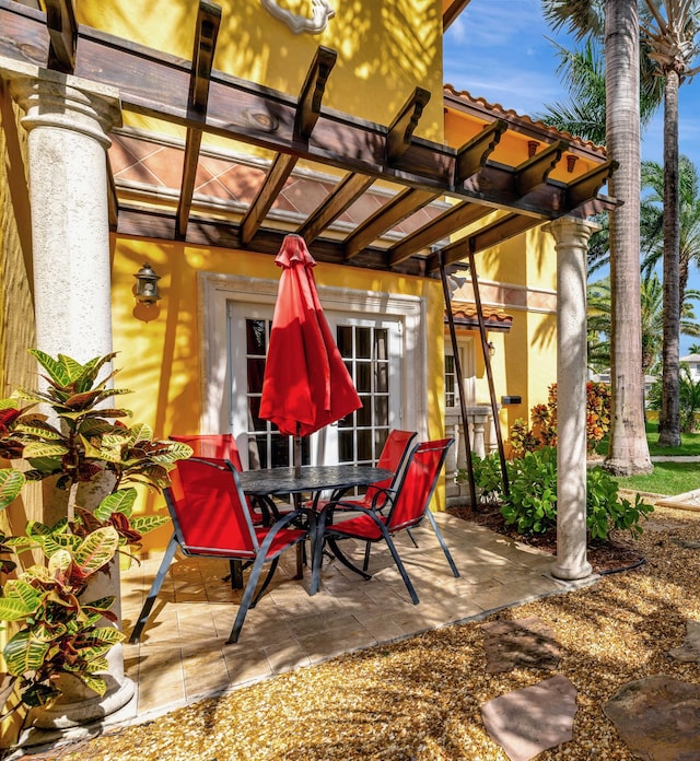 view of patio / terrace with a pergola