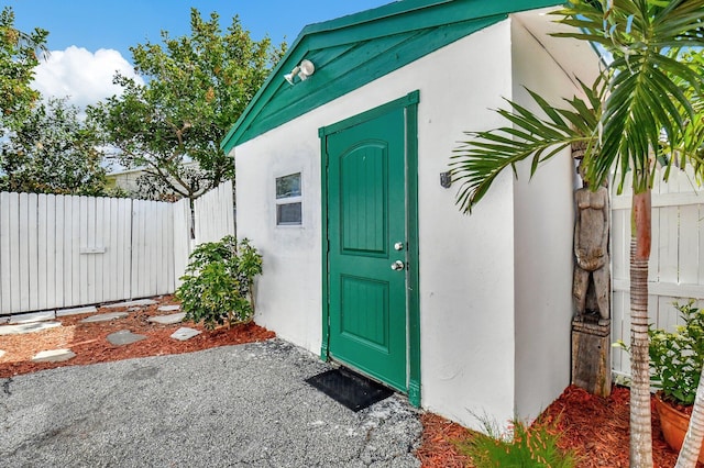 view of doorway to property