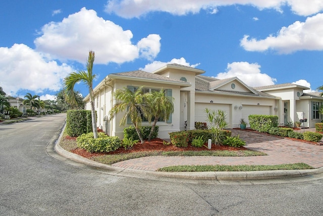 view of front facade with a garage