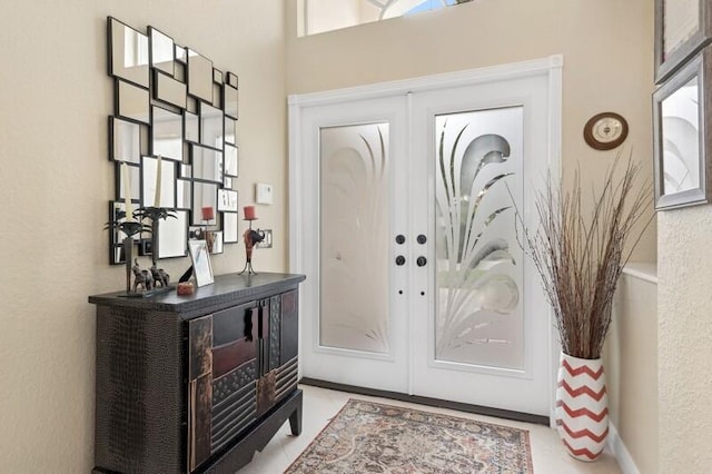 entryway with french doors