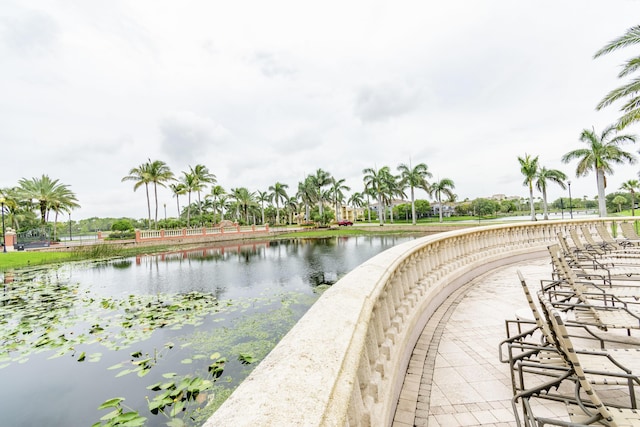 view of water feature