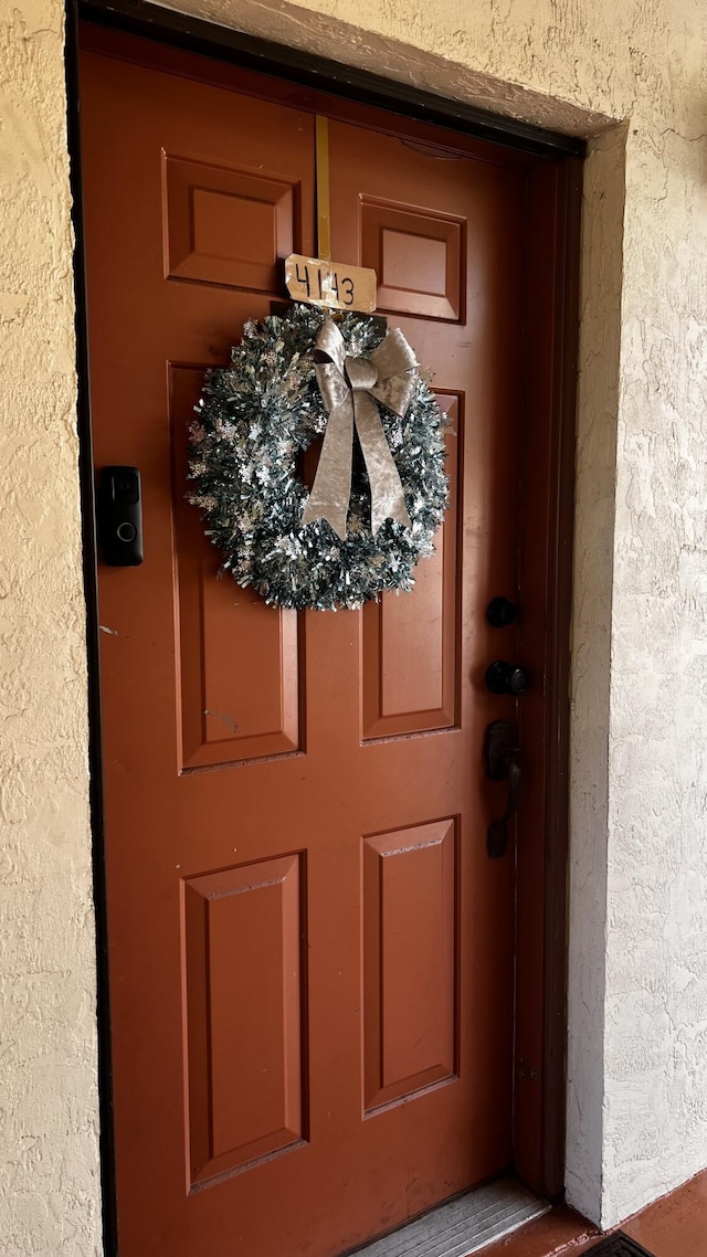 view of doorway to property