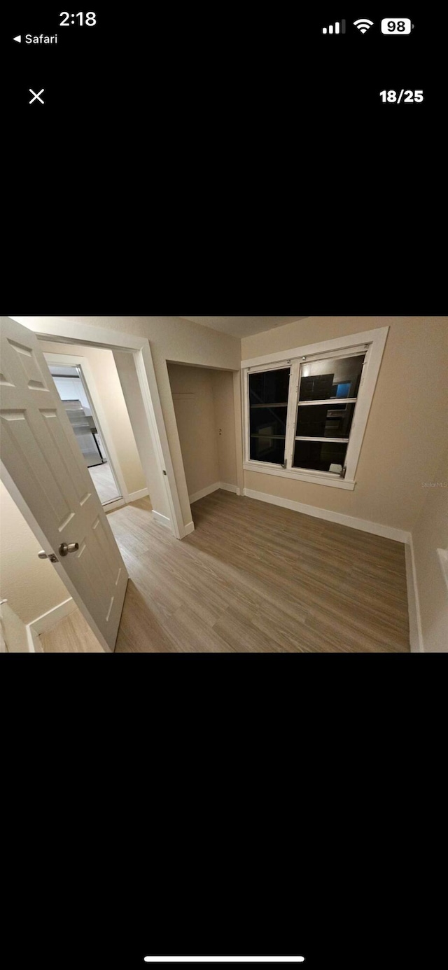 interior space featuring wood-type flooring