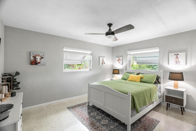 bedroom with ceiling fan