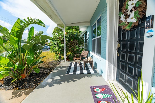 view of patio with covered porch