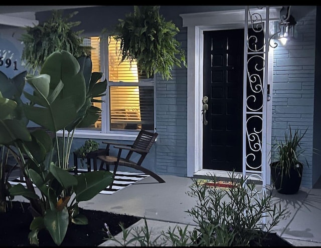 view of doorway to property