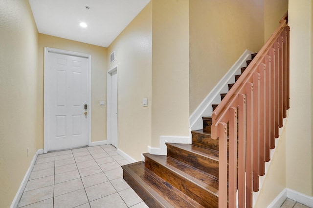 view of tiled entrance foyer