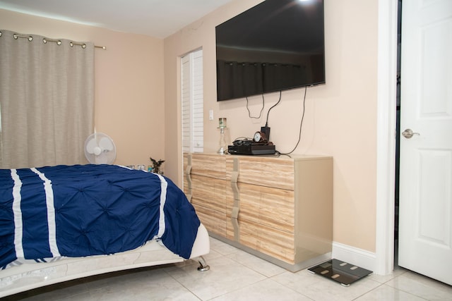 view of tiled bedroom