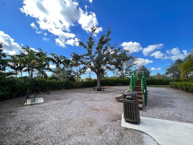 view of community featuring a playground