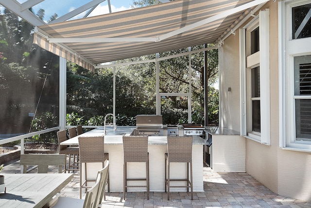 view of sunroom